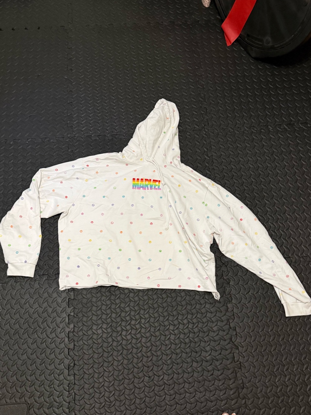 Pride Marvel Cropped Hoodie